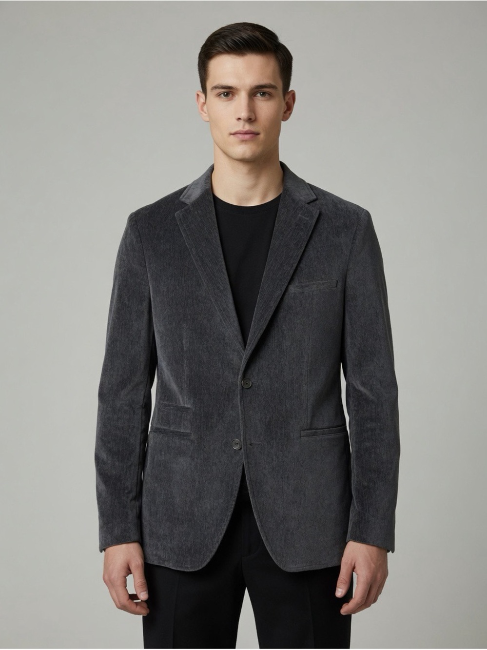NWT Robert Graham Marcella Sport Coat 40 Grey Corduroy Blazer Tailored Fit Mens